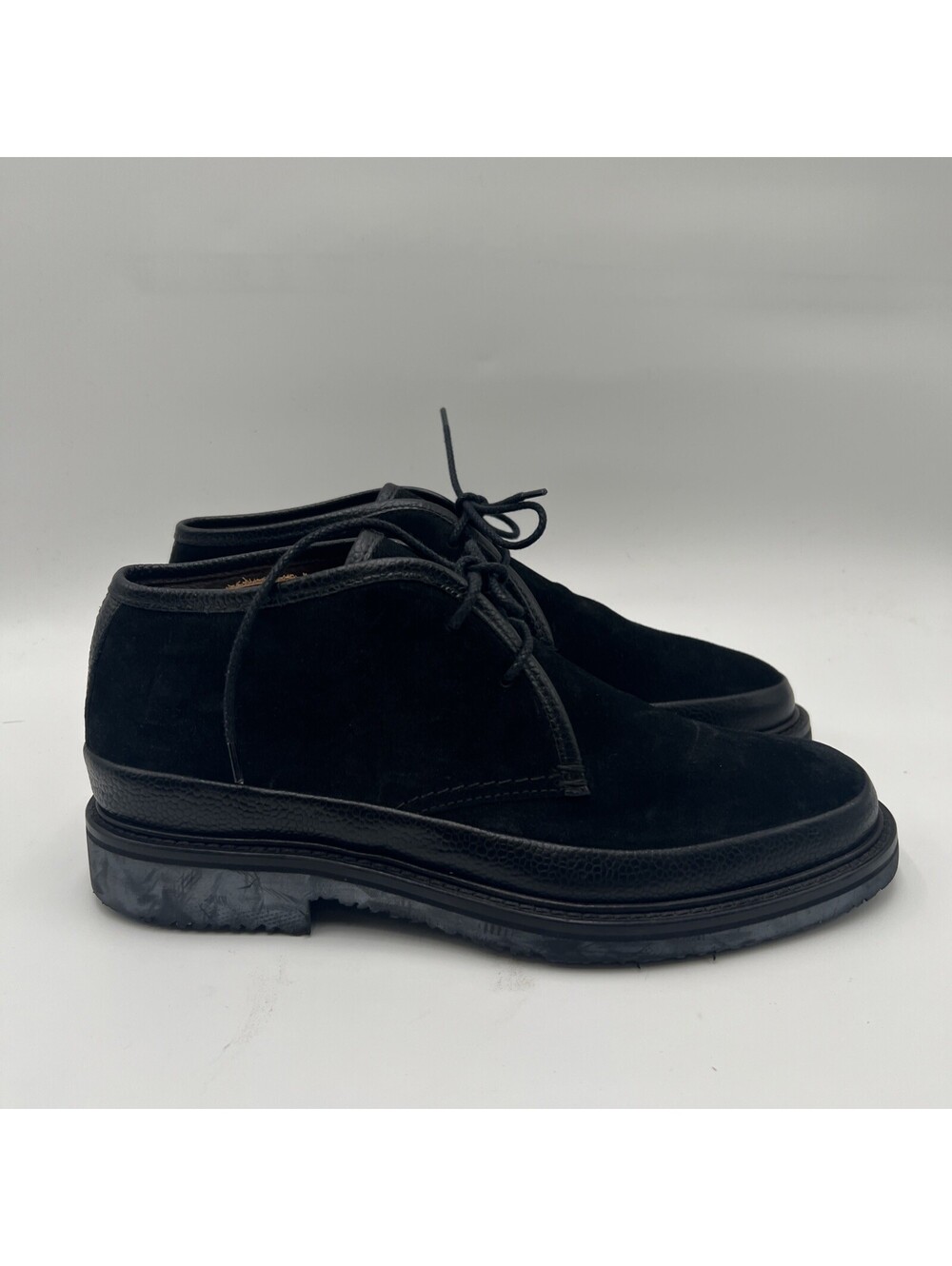 Ermenegildo Zegna Men's Trivero Suede & Leather Ankle Boots Black Size 8